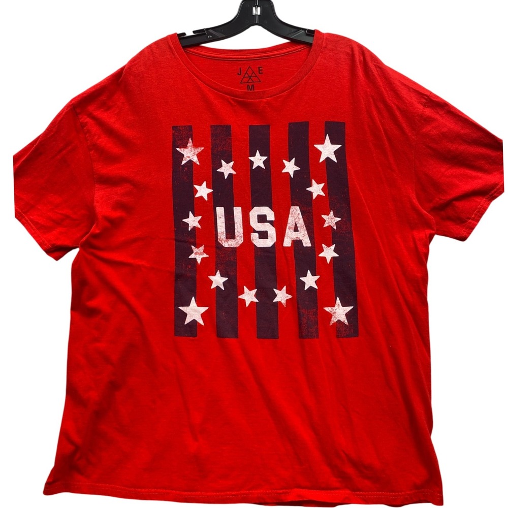 USA Shirt Mens‎ 2XL Patriotic Spell Out Festival Everyday Streetwear Academia